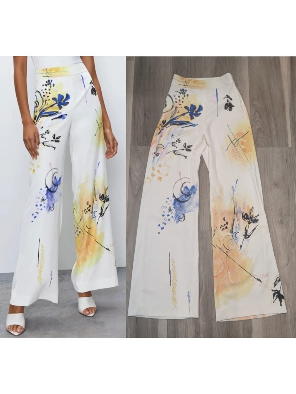 Aritzia Babaton | Lincoln Wide Leg Pants In Abstract Print